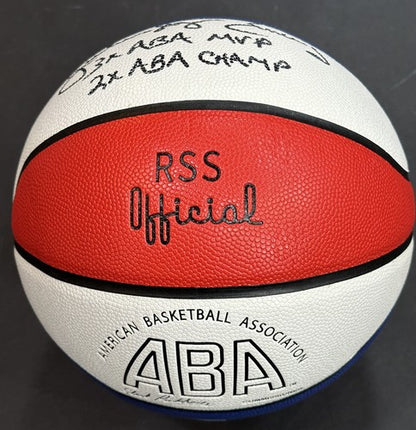 Julius Erving Dr J Nets signed ABA Official basketball 3x MVP 2x Champ Auto Bas