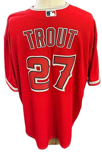 Mike Trout LA Angels Alternate Red Nike Jersey #27 Size 2XL Mint Licensed