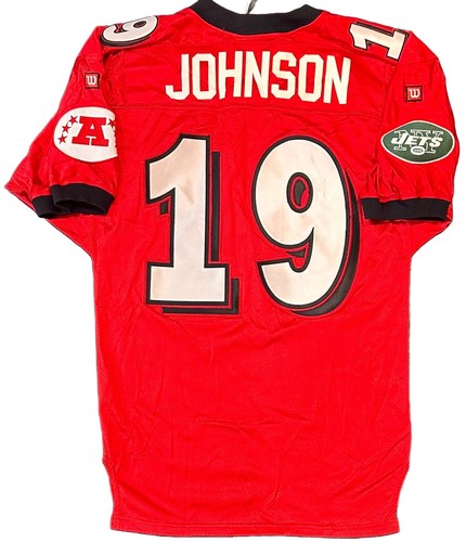 Keyshawn Johnson Jets AFC Wilson Authentic Game Used Issue Pro Bowl Patch Jersey