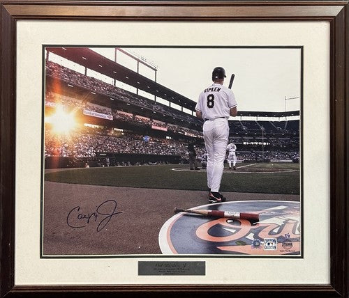 Cal Ripken Jr Signed 16x20 Framed Photo Le/8 Orioles Autograph Steiner MLB COA