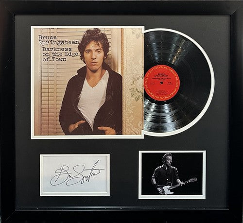 Bruce Springsteen Signed Framed Cut Darkness On The Edge of Town Record Auto PSA