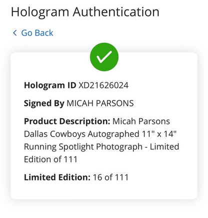 Micah Parsons Signed 11x14 Framed Photo Cowboys LE Mint Autograph Fanatics COA