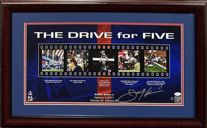 Julian Edelman Signed SB Film Strip Catch Framed Photo /11 Patriots Auto Steiner