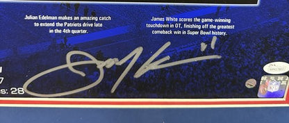 Julian Edelman Signed SB Film Strip Catch Framed Photo /11 Patriots Auto Steiner
