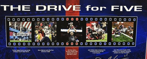 Julian Edelman Signed SB Film Strip Catch Framed Photo /11 Patriots Auto Steiner