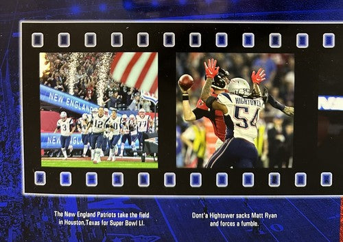 Julian Edelman Signed SB Film Strip Catch Framed Photo /11 Patriots Auto Steiner
