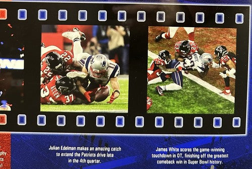 Julian Edelman Signed SB Film Strip Catch Framed Photo /11 Patriots Auto Steiner