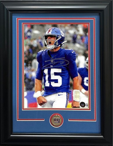 Tommy Devito Signed 11x14 Framed Scream Photo NY Giants Auto BAS Beckett COA