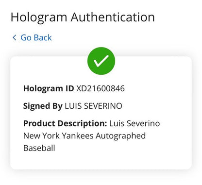 Luis Severino Signed Official MLB Baseball Yankees Mets Auto Fanatics COA
