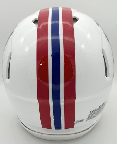 Tom Brady Signed Patriots Riddell Throwback Speed Authentic Helmet Auto Fanatics