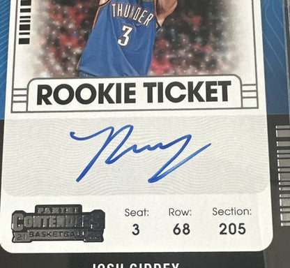 JOSH GIDDEY 2021 22 CONTENDERS ROOKIE TICKET VARIATION PSA 9 Auto & 7 Card