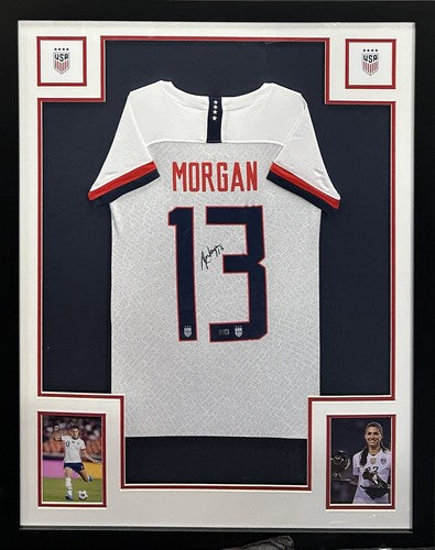 Alex Morgan Womens World Cup Signed USA Soccer Jersey Framed Autograph Steiner