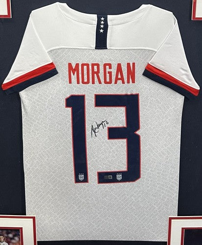 Alex Morgan Womens World Cup Signed USA Soccer Jersey Framed Autograph Steiner