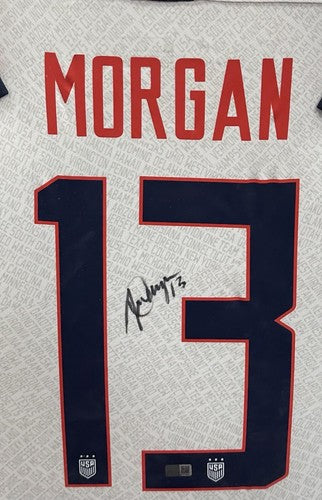Alex Morgan Womens World Cup Signed USA Soccer Jersey Framed Autograph Steiner