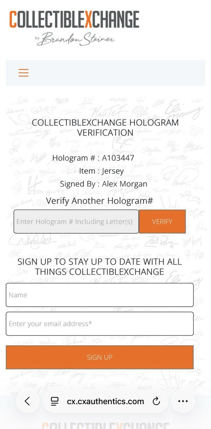 Alex Morgan Womens World Cup Signed USA Soccer Jersey Framed Autograph Steiner