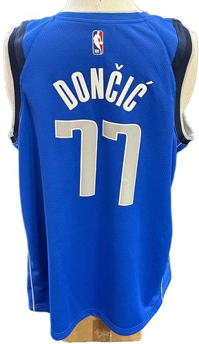 Luka Doncic Blue Dallas Mavericks Nike Swingman Dri-Fit Jersey Size 56 XXL