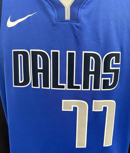 Luka Doncic Blue Dallas Mavericks Nike Swingman Dri-Fit Jersey Size 56 XXL