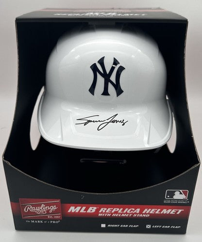 Spencer Jones Signed Yankees Rawlings Mach Pro Full Batting Helmet Auto Fanatics