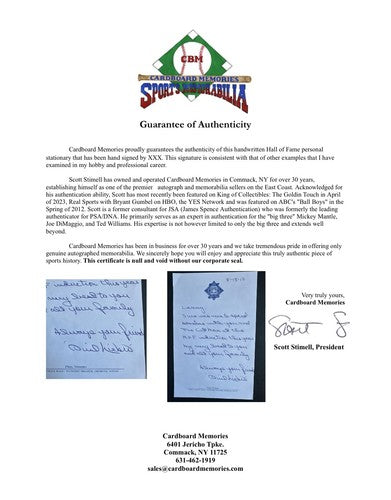 Phil Niekro Handwritten Signed Letter On Hof Personal STATIONARY Mint Autograph