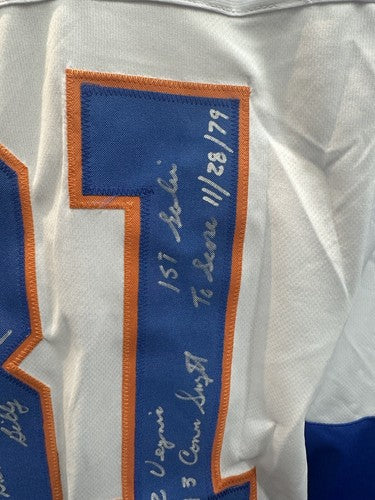 Billy Smith Signed Islanders 9 Stat Jersey HOF Auto Stanley Cup Steiner CXC COA