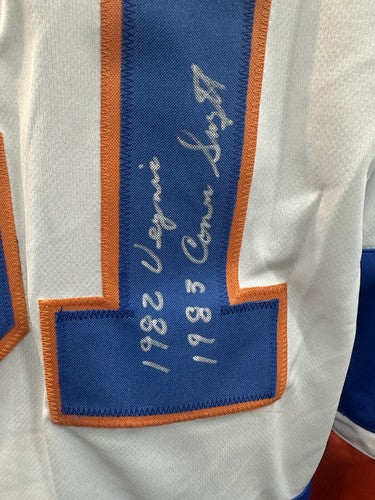 Billy Smith Signed Islanders 9 Stat Jersey HOF Auto Stanley Cup Steiner CXC COA