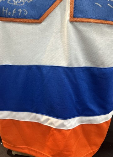 Billy Smith Signed Islanders 9 Stat Jersey HOF Auto Stanley Cup Steiner CXC COA