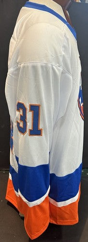 Billy Smith Signed Islanders 9 Stat Jersey HOF Auto Stanley Cup Steiner CXC COA