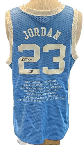 Michael Jordan Signed Nike North Carolina Stat Jersey LE /23 Autograph UDA COA