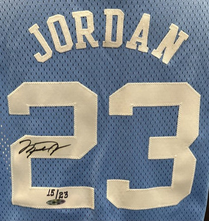 Michael Jordan Signed Nike North Carolina Stat Jersey LE /23 Autograph UDA COA