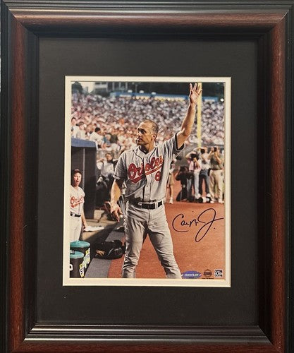 Cal Ripken Jr Signed 8x10 Framed Photo Orioles Curtain Call Auto Ironclad COA