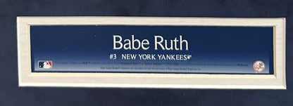 Babe Ruth Yankee Stadium Monument Park Brick Retired #3 Framed Collage Steiner