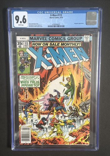 X-Men 113 Marvel 1978 Comic Book Cgc 9.6 Beauty White Pages Magneto Appearance