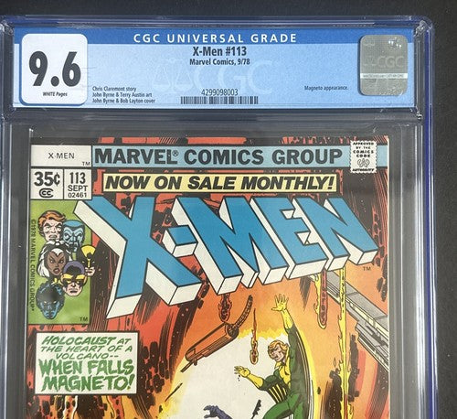 X-Men 113 Marvel 1978 Comic Book Cgc 9.6 Beauty White Pages Magneto Appearance