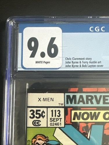 X-Men 113 Marvel 1978 Comic Book Cgc 9.6 Beauty White Pages Magneto Appearance