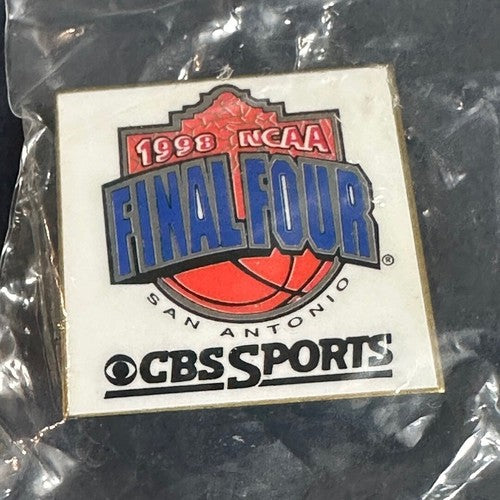 1998 NCAA Final FOUR CBS MEDIA Press PIN Mint Sealed Kentucky Wildcats Champions