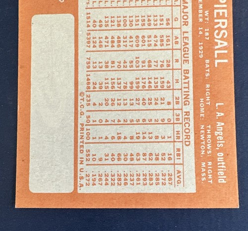 1964 Topps Hi #586 Jim Piersall  Angels Mint + Razor Sharp Beauty Crisp