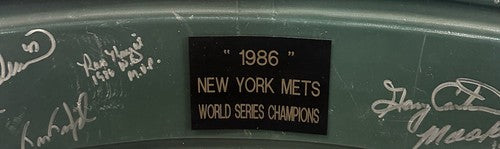 1986 WS NY Mets Signed Shea Stadium Seat Back Framed Shadowbox 26 Auto MLB COA