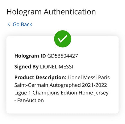 Lionel Messi Signed Paris Saint Germain Champions Authentic Jersey Fanatics Auto