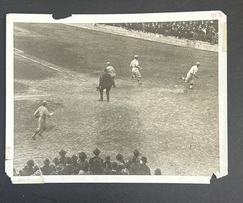 1916 BASEBALL WORLD SERIES TYPE 1 PHOTO Brooklyn RED SOX Jake Daubert Ruth Psa