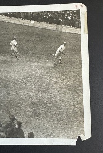 1916 BASEBALL WORLD SERIES TYPE 1 PHOTO Brooklyn RED SOX Jake Daubert Ruth Psa
