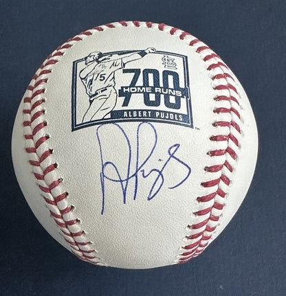 Albert Pujols Signed 700 Hr Club Logo   Baseball Mint Autograph BAS Beckett Coa