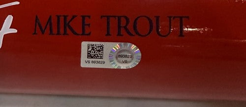 Mike Nelson Trout Signed Hickory Pro Maple MT27 Goat Model Bat Angels Auto MLB