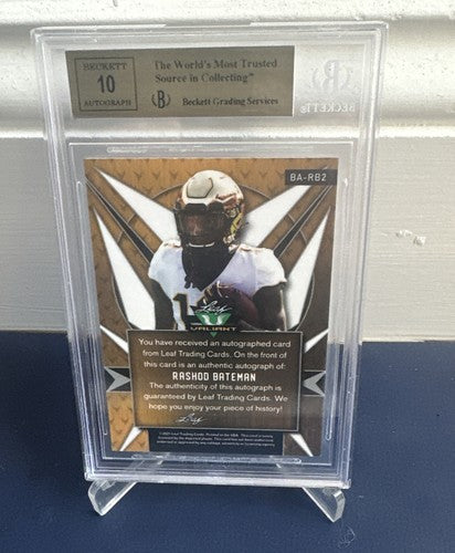 2021 Leaf Valiant Rashod Bateman Orange RC Rookie Auto 18/50 BGS 9.5 Gem 10 Auto
