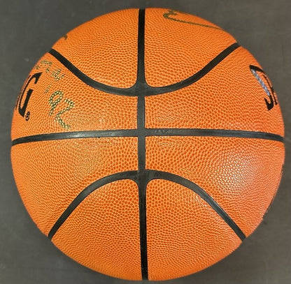 Larry Bird Magic Johnson Signed Spalding NBA Game Basketball Barcelona Auto UDA