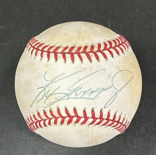 Ken Griffey Jr Signed Official AL Bobby Brown Baseball Mariners Auto Hof PSA COA