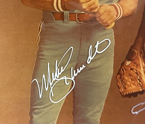 Mike Schmidt & Steve Carlton Signed 8x10 Wood Framed Photo Phillies Hof Auto COA