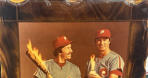 Mike Schmidt & Steve Carlton Signed 8x10 Wood Framed Photo Phillies Hof Auto COA