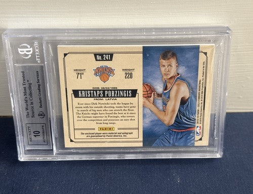 2015-16 Gold Standard Kristaps Porzingis Prime Patch Bgs 9 10 Auto Rookie 25/25
