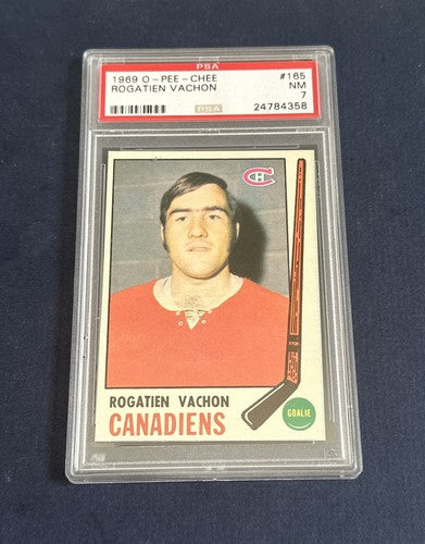 1969-70 OPC #165 ROGATIEN VACHON PSA 7 NM Near Mint Montreal Canadiens Hof