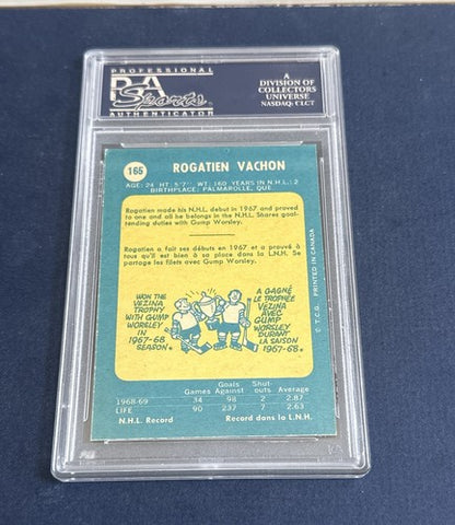 1969-70 OPC #165 ROGATIEN VACHON PSA 7 NM Near Mint Montreal Canadiens Hof